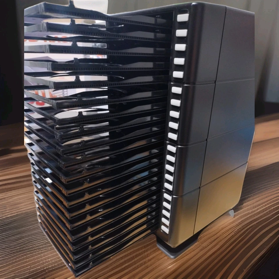 Estante de almacenamiento de CD One Touch para 20 CD botón de liberación Foto 3 de 4