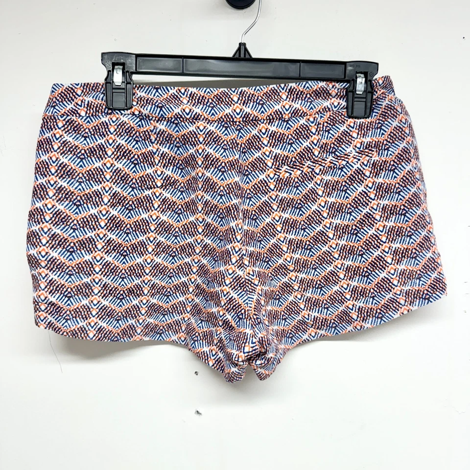 Mini Pantalones Cortos JOIE Mujer Naranja y Azul Estampado Merci Mezcla de Lino y Seda Talla 4 Foto 4 de 4