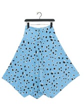 NA-KD Women's Midi Skirt S Blue 100% Polyester Midi A-Line