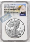 1776- 2026 W Proof $1 American Silver Eagle NGC PF70UC Privy First Day Issue FDI