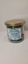 NEW Pier 1 Imports Pistachio Macaron 3Wick Scented Glass Jar Candle Discontinued