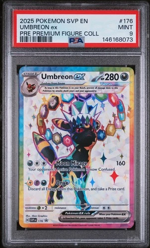 2025 POKEMON SVP EN-SV BLACK STAR PROMO #176 UMBREON EX PSA 9