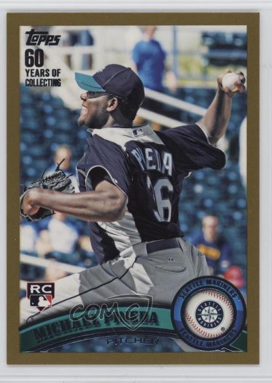 2011 Topps Gold 622/2011 Michael Pineda #595 Rookie RC e7b