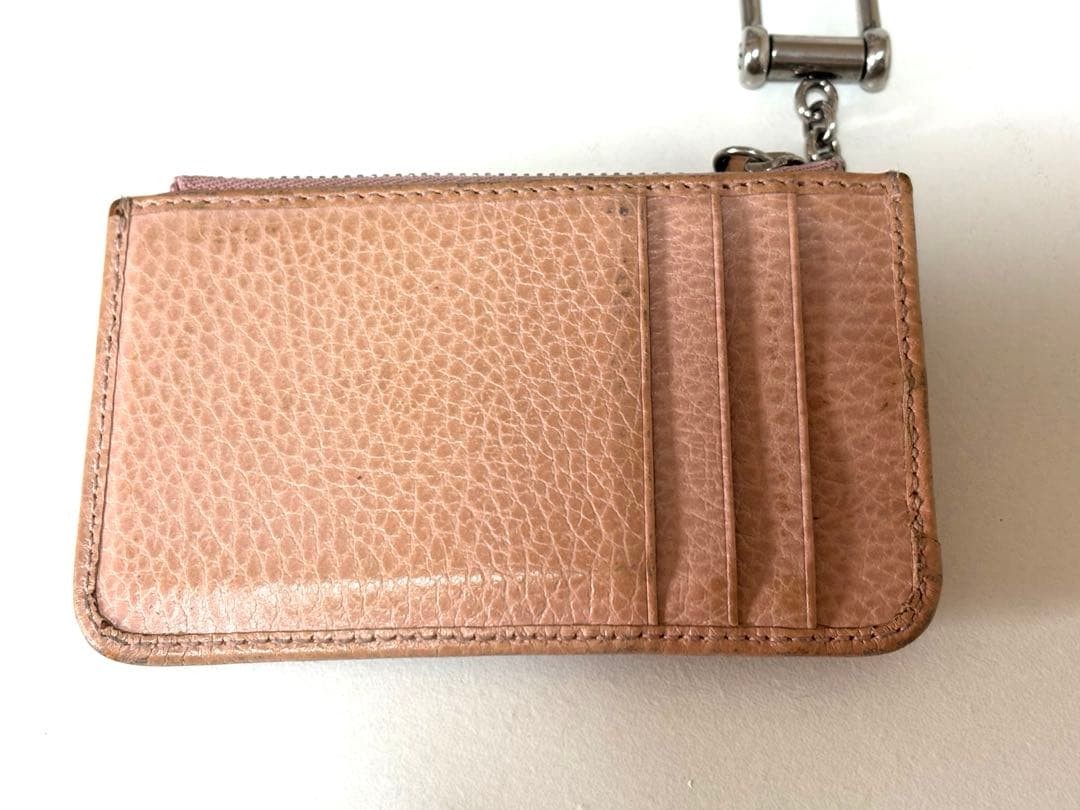 Gucci Marmont Fragment Coin Key Case Pink Blue Interior Used thumbnail 4