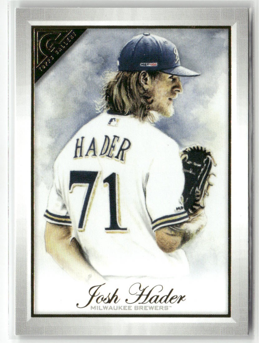 2019 TOPPS GALLERY #74 JOSH HADER MILWAUKEE BREWERS