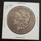 1879 Morgan Silver Dollar Coin Circulated US $1 0.9 Fineness E Pluribus Unum 188