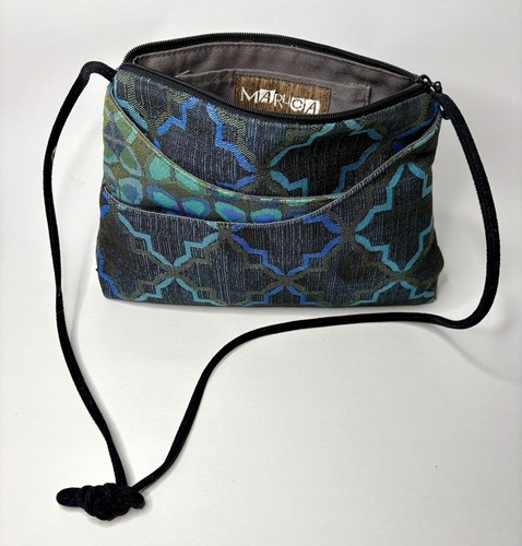 Maruca Sparrow Crossbody Bag Purse Multicolor Fabric Boulder Colorado 7” X 10”