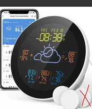 Dekala Weather Clock 3-Day Weather Forecast Weather Station Wireless Indoor...