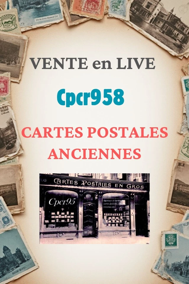 ebay Live. vente de cartes postales anciennes et divers papiers anciens.