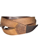 Nocona Belt Co. Men's Large  Embossed Leather Suspenders