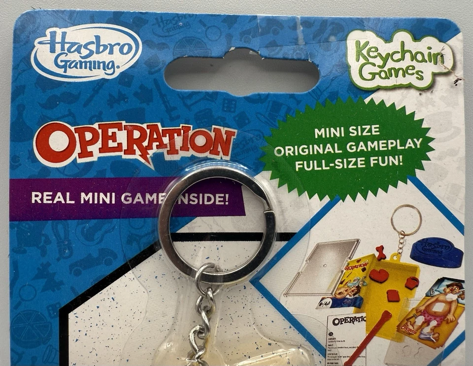 Operation Keychain Mini Size Game Original Gameplay for Full-Size Fun Hasbro New - Image 3 of 3