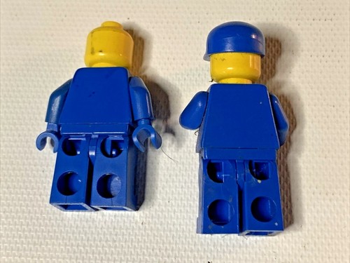 Lego 2 Men Blue 1 Hat Building Parts Pieces - Picture 4 of 12
