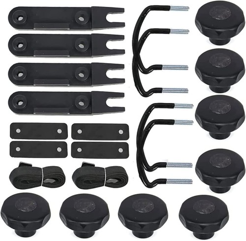 Universal Pack of 4 Roof Box U Bolt Clamps Rooftop Cargo Carrier Rack Bolts New - Picture 3 of 10