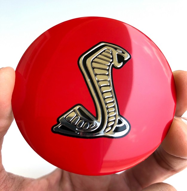 4x COBRA FORD MUSTANG Wheel Center Hub Cap Sticker Decal 2.2" DOME