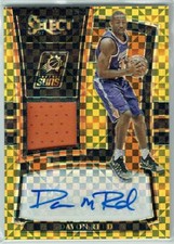 2017-18 SELECT ROOKIE JERSEY AUTOGRAPHS PRIZMS GOLD DAVON REED #5/10