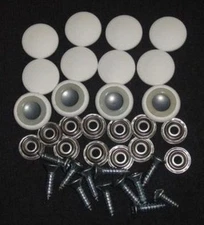 25 Dura Snap Upholstery Buttons Bright White Choice Of Size And Screws