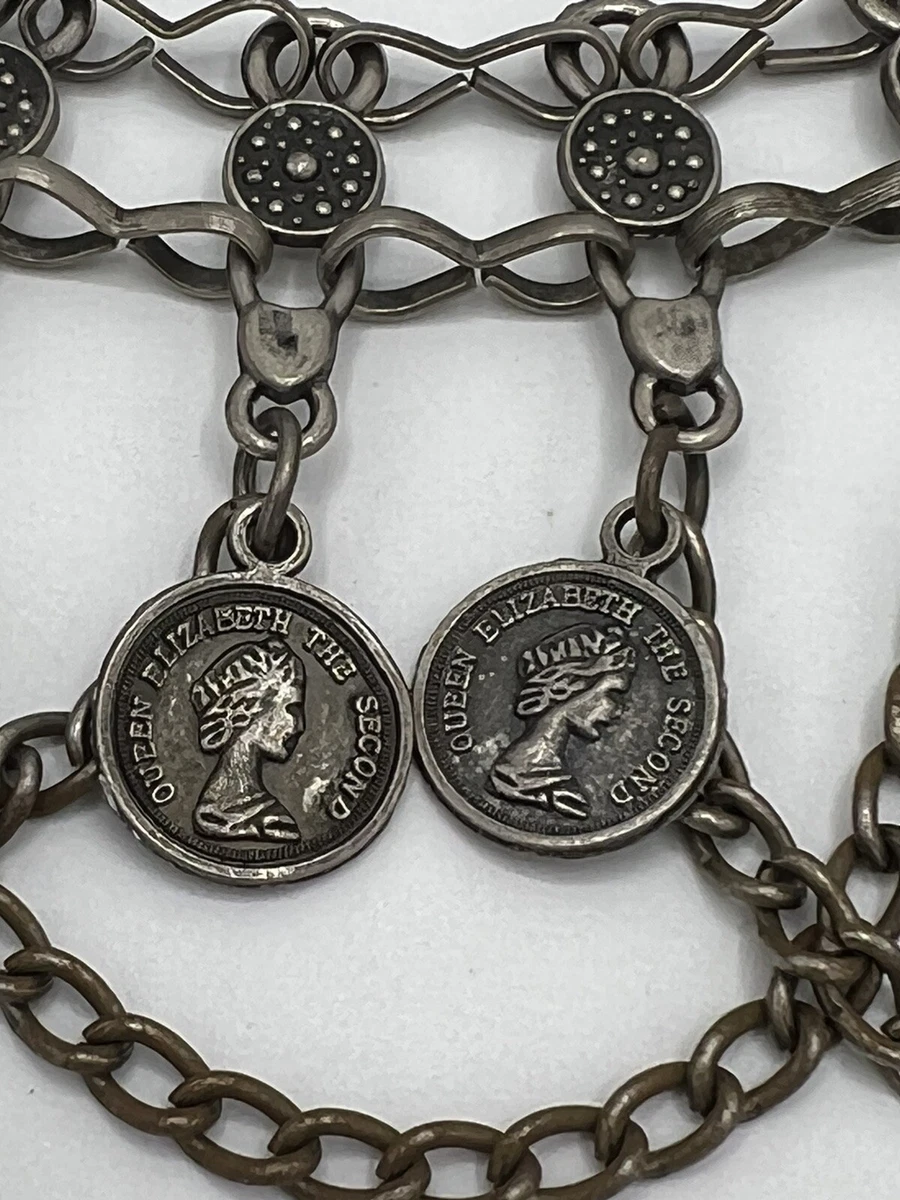 Silver coin chain best sale belt