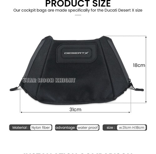 Waterproof Storage Mobile Phone Bag Cockpit Bags For Ducati DesertX 2022-2024 - Picture 9 of 15