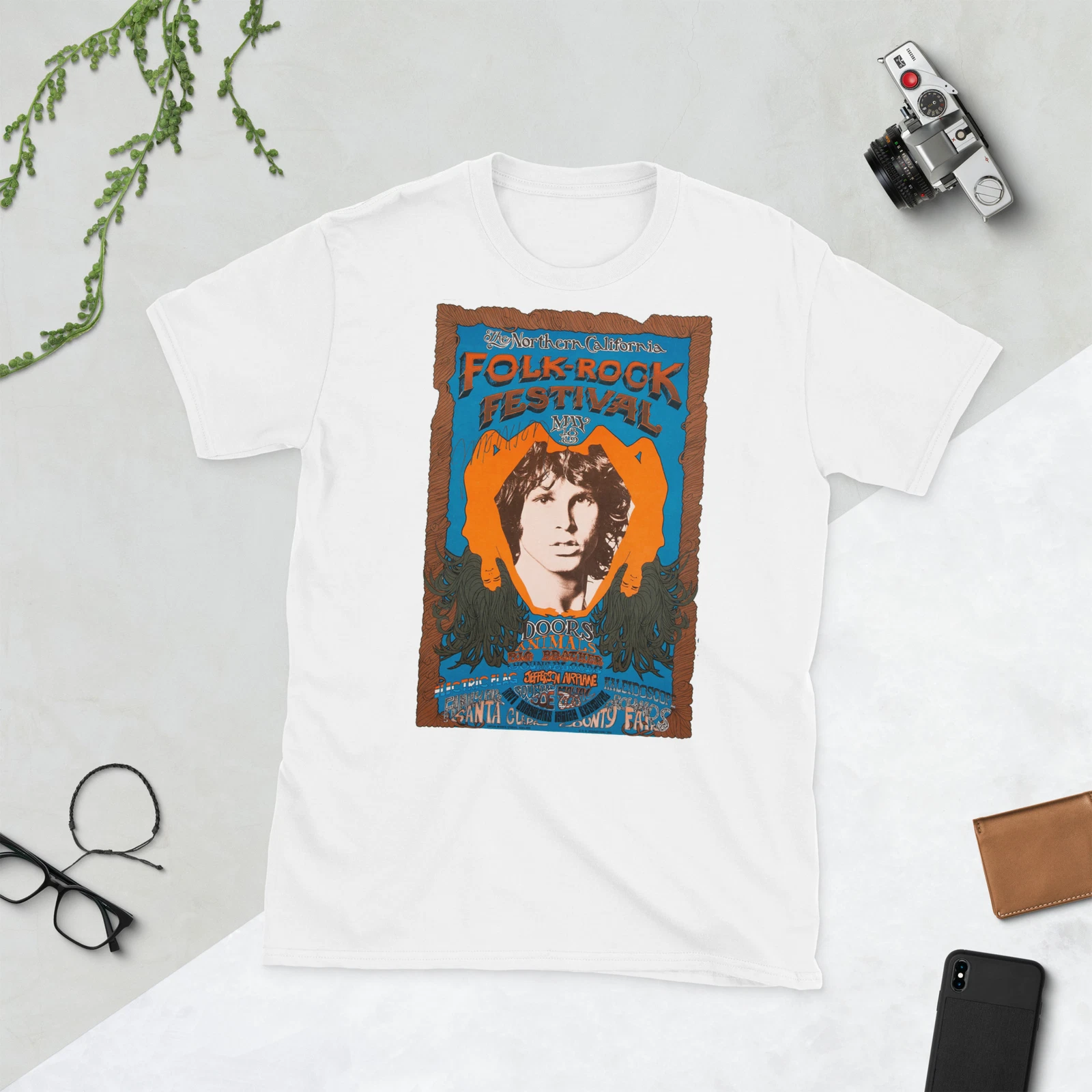 Jim Morrison Signature Northern California Folk-Rock Festival T-Shirt