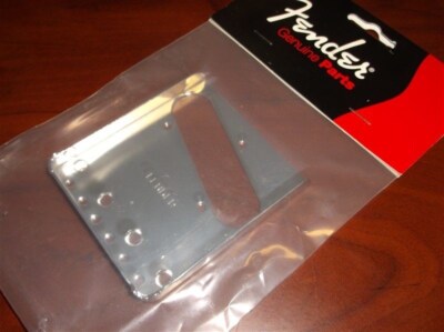 NEW Genuine Fender Bridge Plate For Mexican Tele Thinline - CHROME, 005-3675-000
