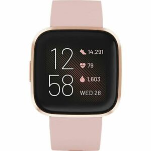 Fitbit Versa 2 Petal and Copper Rose Aluminum Fitness Smartwatch - (FB507RGPK)