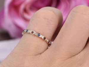 Authentic 2Ct Round Lab-Created Red Garnet/Sapphire Wedding Ring Band 14K Rose Gold Plated