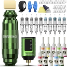 Wireless Wormhole Tattoo Kit Tattoo Pen Kit Rotary Tattoo Machine