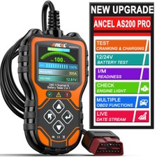 ANCEL AS200 Pro OBD2 Scanner 12V/24V Auto Battery Charging Test Diagnostic Tool