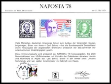 1978 NAPOSTA German Souvenir Card SC61 SCCS: PS-28 Frankfurt Germany CTO