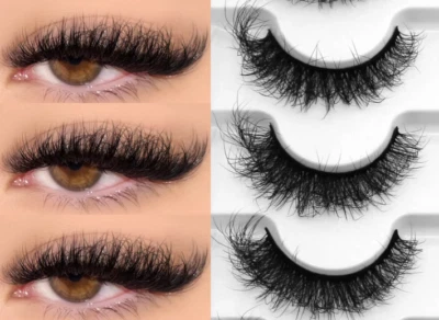 LASH KLAN Russian Style Mink Strip False lashes Fluffy Wispy eyelashes