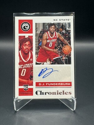 2021 Panini Chronicles Draft Picks Rookie Signatures DJ Funderburk Auto #CR-DJF