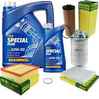 MANN-FILTER Inspektionspaket Mannol 6L Special Plus 10W-30 FüR VW Passat