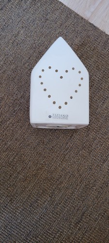 Tiziano Keramik Lichthaus Tavola LED HERZ Ø ca. 13 cm creme Porzellan - Bild 2 von 6