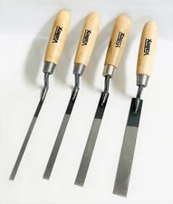 4-Pc Tuck Point Trowel with Hardwood Handle, (6-3/4" by 1/4", 3/8", 1/2" & 3/4")