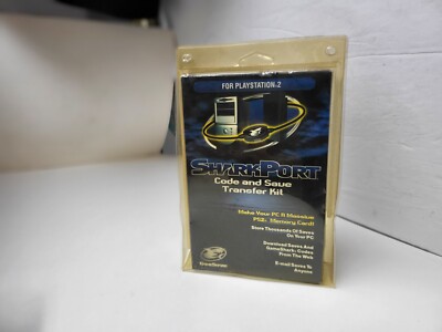 NEW W/Crease SharkPort Code Save Memory Game Transfer kit PC for PS2 ##