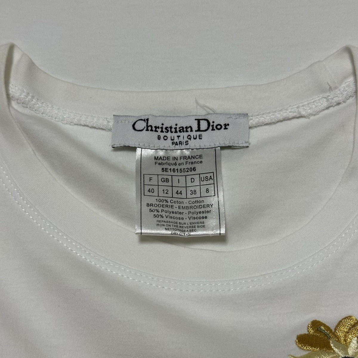 CHRISTIAN DIOR S/S 2005 Diorissimo Floral Embroidered