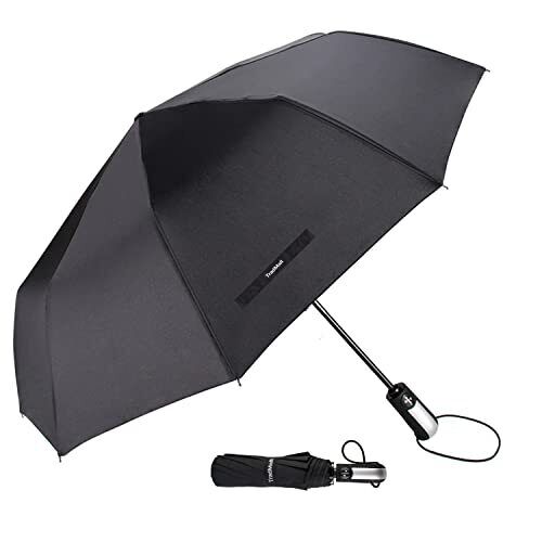 46" großer Regenschirm automatisches Öffnen und Schließen, Anti-UV & winddichte Fiberglasrippen - Bild 1 von 7