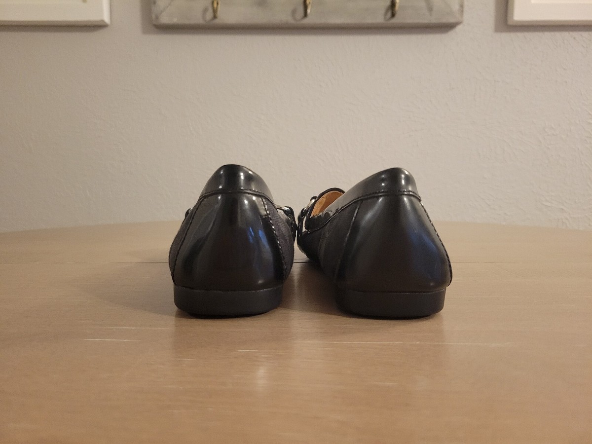 Coach Black Signature Womens Slip On Loafers Felisha Flats