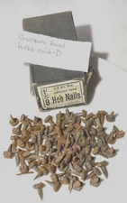 RARE Vin. Lot-100 YR. Old Cobbler's 3/8" Sole & Heel Grooved Head Hob Nails-(D)