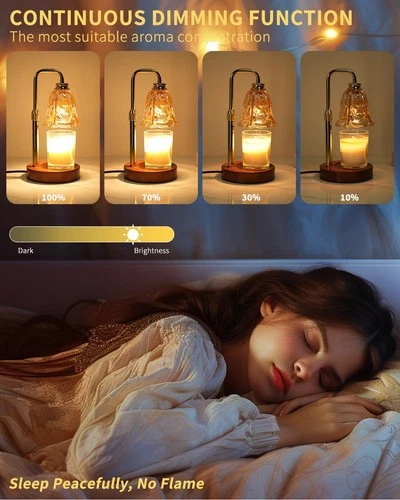 SupBri Candle Warmer Lamp with Timer, Gold Tulip Adjustable, Tulip-Gold image 4