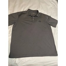 Callaway Opti-Dri Men XL Charcoal Grey Micro Stripe Short Sleeve Golf Polo Shirt