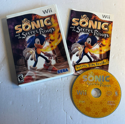 Sonic and the Secret Rings Nintendo Wii COMPLETE Very Good Game + Case + Manual 