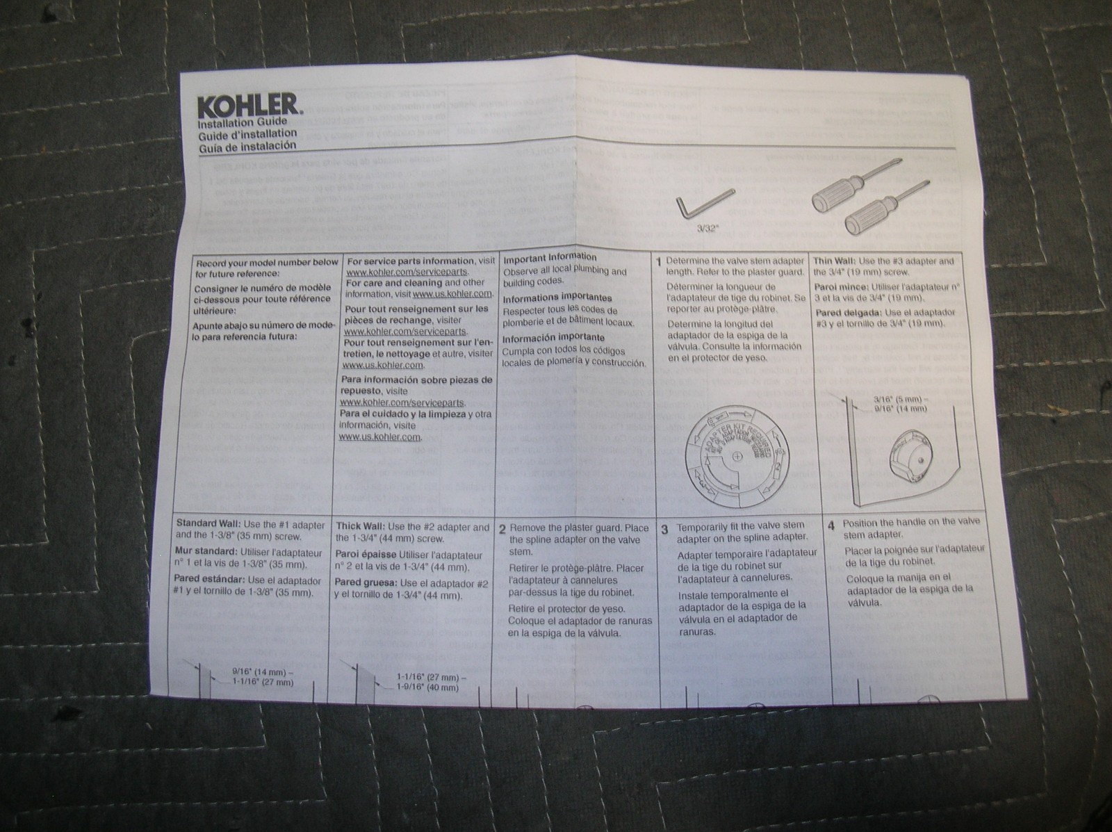 Kohler #T16241-4-CP Margaux Volume Control Trim/Polished Chrome  *NOS*