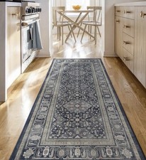 Ruggable Runner Rug, Flatwoven, Washable Alessia Dusk Blue W/PAD 2  6    X 7'