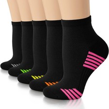 5 Pairs Copper Compression Socks For Women Men Ankle Plantar Fasciitis Arch