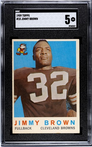 1959 Topps #10 Jimmy Brown SGC 5 EX Cleveland Browns HOF