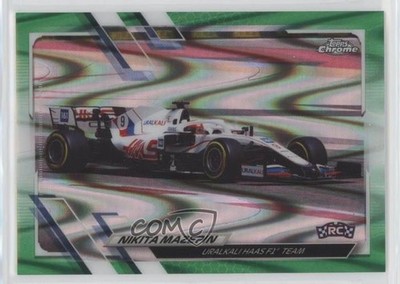 2021 Chrome Formula 1 Green RayWave Refractor 79/99 Nikita Mazepin Rookie RC 9cf