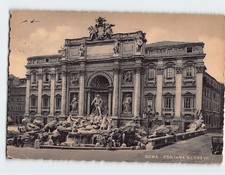 Postcard Trevi Fountain Rome Italy