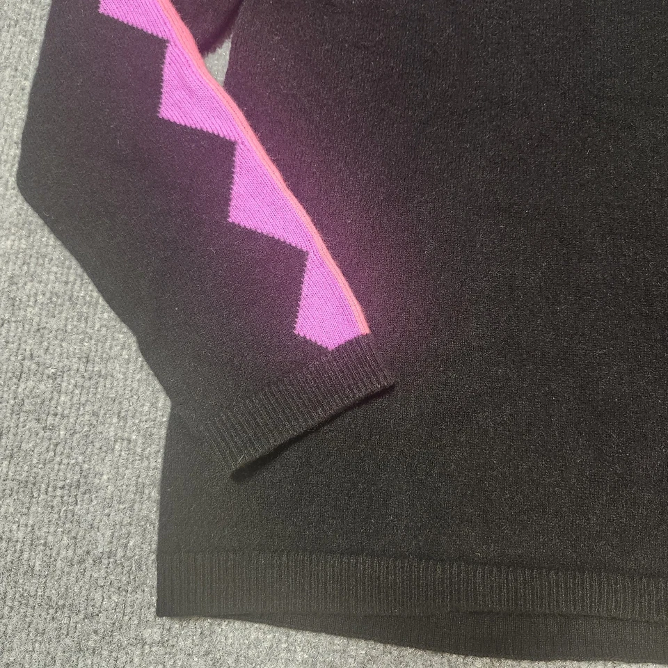 Suéter Lisa Todd Mujer Mediano Negro Lana Mezcla Cachemira LEER Foto 2 de 4