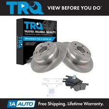 TRQ Rear Brake Pad & Rotor Kit Brake Rotor For 2000 Volvo V70